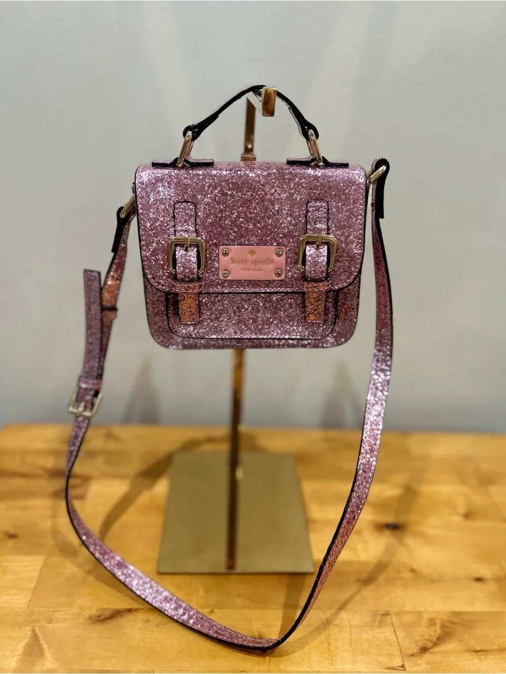 kate spade Glitter Top Handle Satchel in Pink